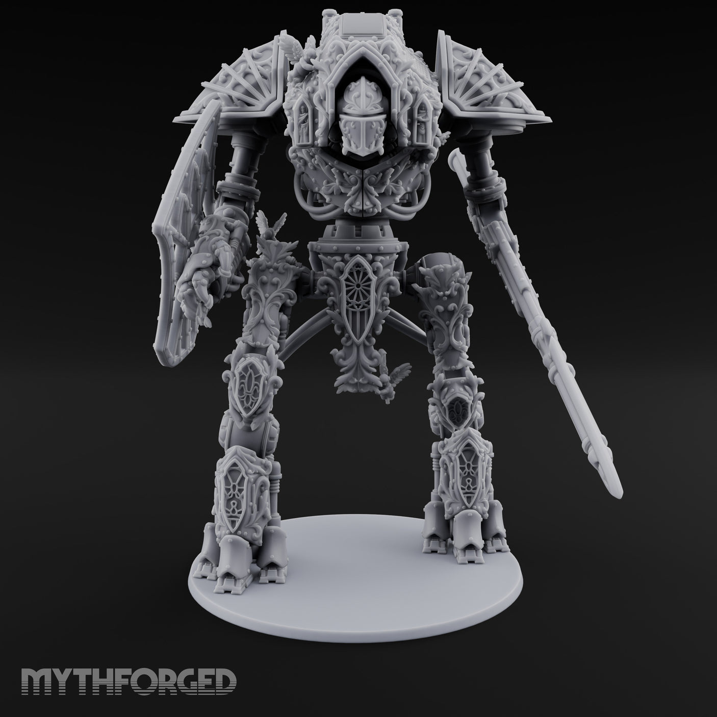Cathedral Striding Gothic Mech Titan Miniature for Dungeons and Dragons, Pathfinder or other TTRPGs