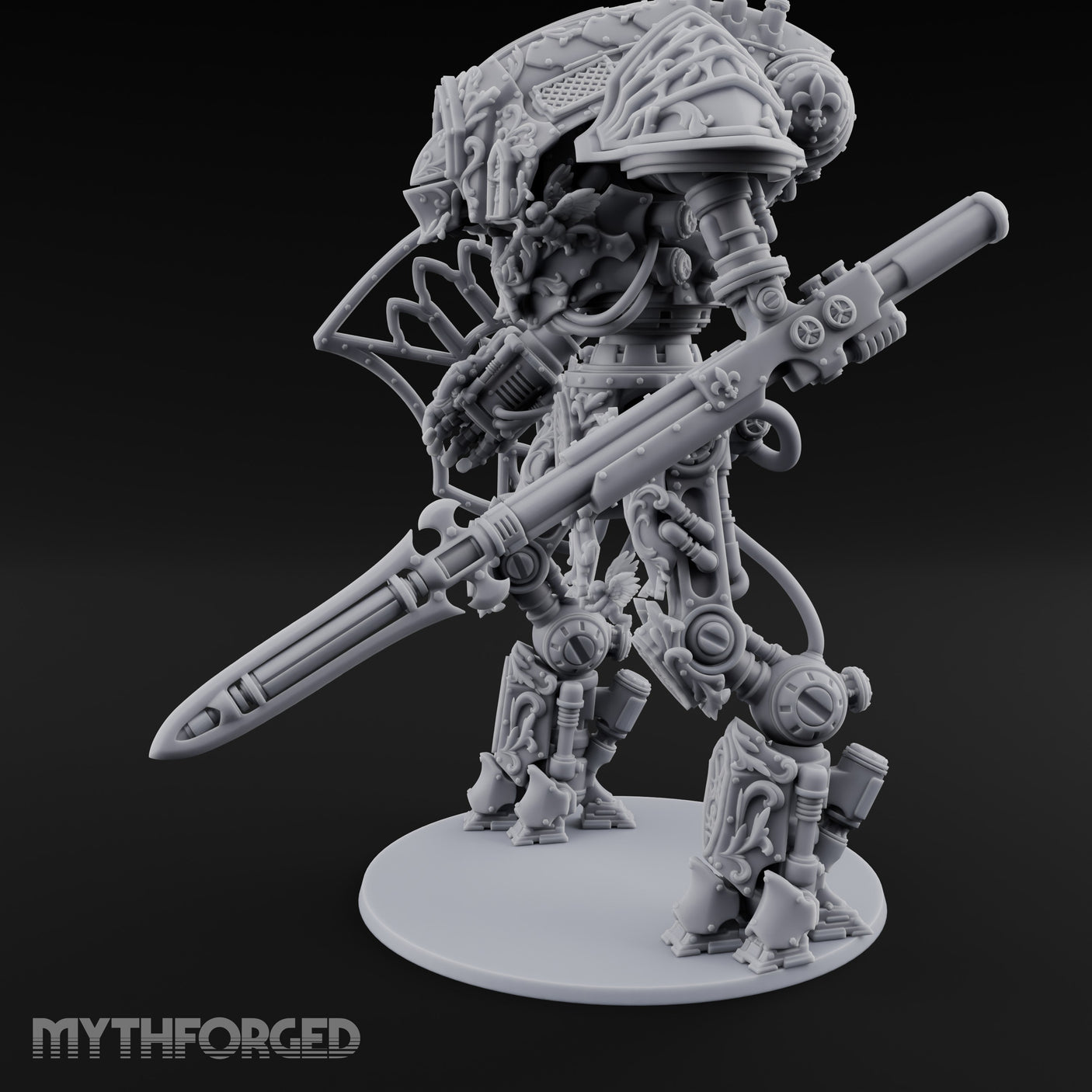 Cathedral Striding Gothic Mech Titan Miniature for Dungeons and Dragons, Pathfinder or other TTRPGs