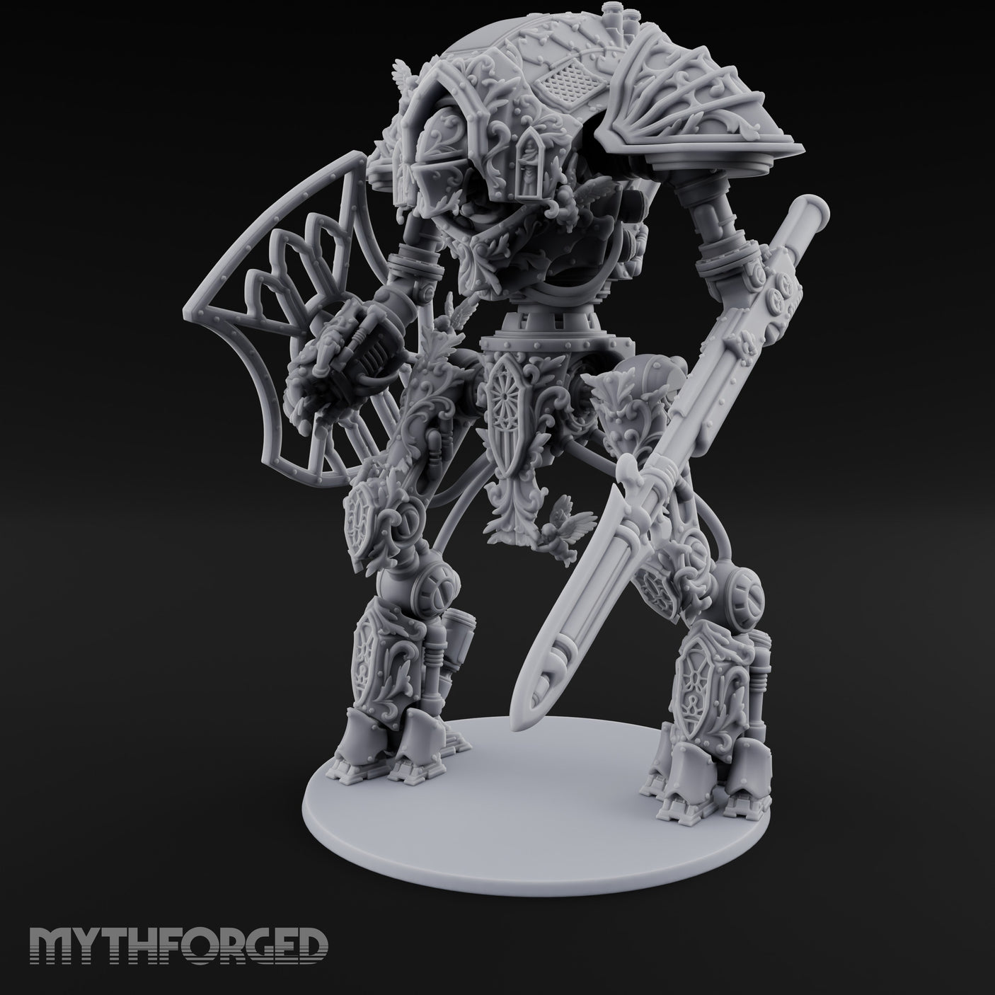 Cathedral Striding Gothic Mech Titan Miniature for Dungeons and Dragons, Pathfinder or other TTRPGs