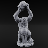 Boulder Lobbing Troll Brute Miniature for Dungeons and Dragons, Pathfinder or other TTRPGs