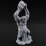 Boulder Lobbing Troll Brute Miniature for Dungeons and Dragons, Pathfinder or other TTRPGs
