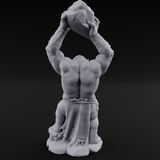 Boulder Lobbing Troll Brute Miniature for Dungeons and Dragons, Pathfinder or other TTRPGs