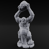 Boulder Lobbing Troll Brute Miniature for Dungeons and Dragons, Pathfinder or other TTRPGs