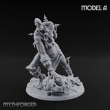 Chain And Trophy Dragging Hill Giant Warrior A Miniature for Dungeons and Dragons, Pathfinder or other TTRPGs