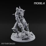 Chain And Trophy Dragging Hill Giant Warrior A Miniature for Dungeons and Dragons, Pathfinder or other TTRPGs
