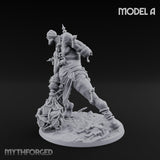 Chain And Trophy Dragging Hill Giant Warrior A Miniature for Dungeons and Dragons, Pathfinder or other TTRPGs