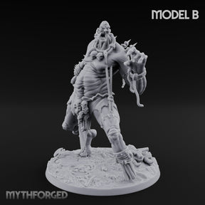 Chain And Trophy Dragging Hill Giant Warrior B Miniature for Dungeons and Dragons, Pathfinder or other TTRPGs
