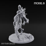 Chain And Trophy Dragging Hill Giant Warrior B Miniature for Dungeons and Dragons, Pathfinder or other TTRPGs