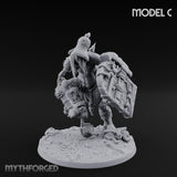 Chain And Trophy Dragging Hill Giant Warrior C Miniature for Dungeons and Dragons, Pathfinder or other TTRPGs