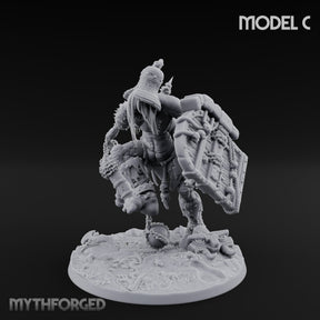 Chain And Trophy Dragging Hill Giant Warrior C Miniature for Dungeons and Dragons, Pathfinder or other TTRPGs