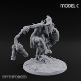 Chain And Trophy Dragging Hill Giant Warrior C Miniature for Dungeons and Dragons, Pathfinder or other TTRPGs