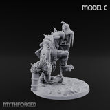 Chain And Trophy Dragging Hill Giant Warrior C Miniature for Dungeons and Dragons, Pathfinder or other TTRPGs