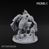 Chain And Trophy Dragging Hill Giant Warrior C Miniature for Dungeons and Dragons, Pathfinder or other TTRPGs