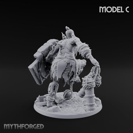 Chain And Trophy Dragging Hill Giant Warrior C Miniature for Dungeons and Dragons, Pathfinder or other TTRPGs