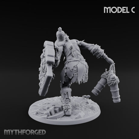 Chain And Trophy Dragging Hill Giant Warrior C Miniature for Dungeons and Dragons, Pathfinder or other TTRPGs