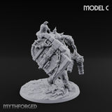 Chain And Trophy Dragging Hill Giant Warrior C Miniature for Dungeons and Dragons, Pathfinder or other TTRPGs