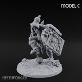 Chain And Trophy Dragging Hill Giant Warrior C Miniature for Dungeons and Dragons, Pathfinder or other TTRPGs