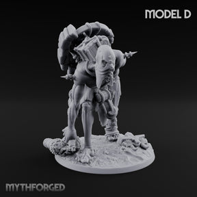 Chain And Trophy Dragging Hill Giant Warrior D — Huge - 3" Base