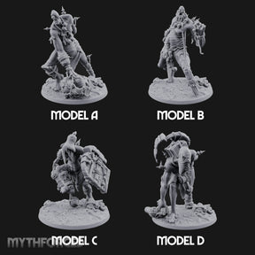 Chain And Trophy Dragging Hill Giant Warriors — Full Set