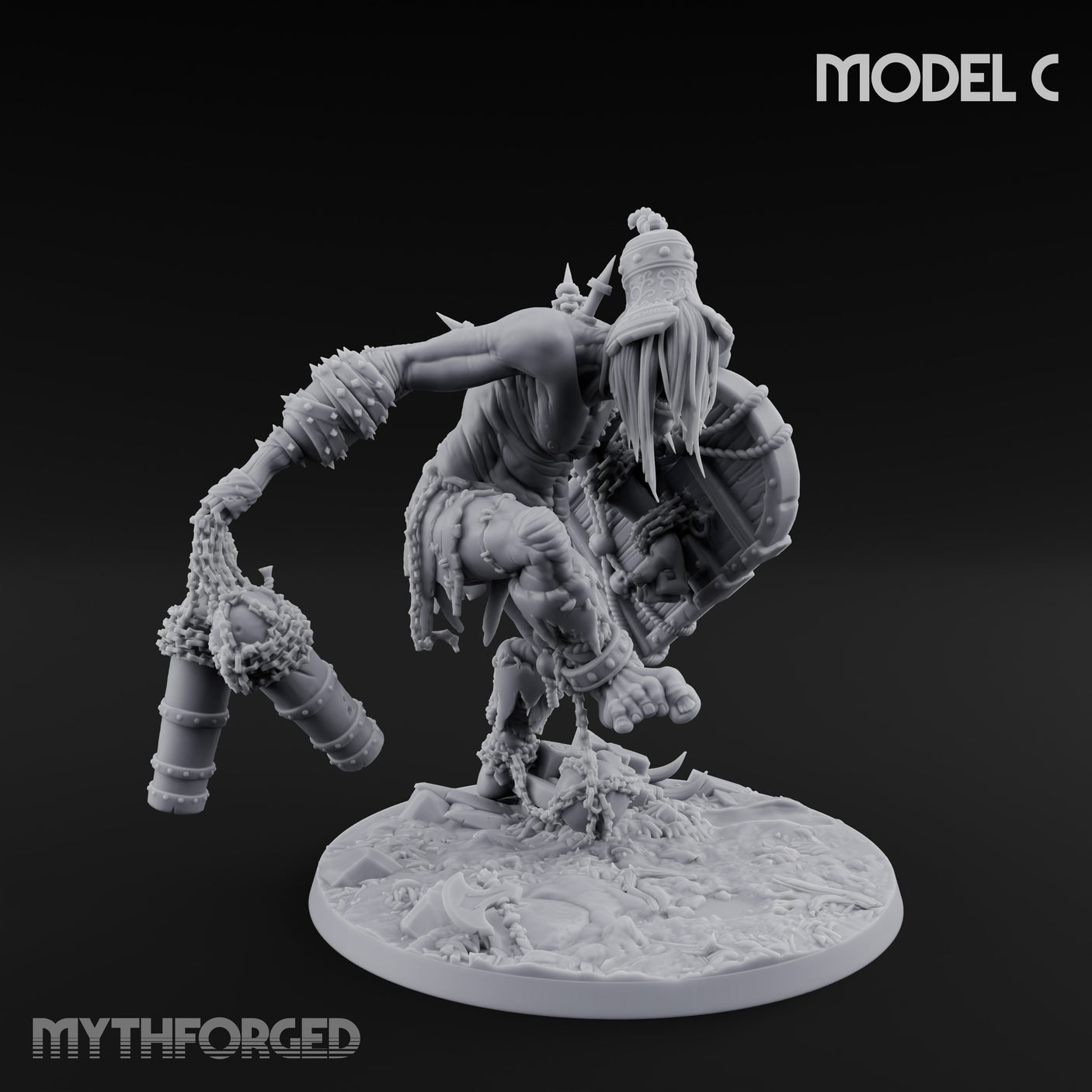 Chain And Trophy Dragging Hill Giant Warriors — C gallery 2