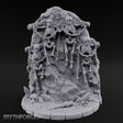Chain-Bound Bone-Strewn Skeleton Rock Shrine Miniature for Dungeons and Dragons, Pathfinder or other TTRPGs