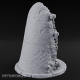 Chain-Bound Bone-Strewn Skeleton Rock Shrine Miniature for Dungeons and Dragons, Pathfinder or other TTRPGs