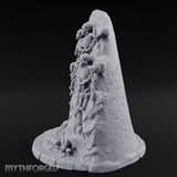 Chain-Bound Bone-Strewn Skeleton Rock Shrine Miniature for Dungeons and Dragons, Pathfinder or other TTRPGs