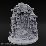 Chain-Bound Bone-Strewn Skeleton Rock Shrine Miniature for Dungeons and Dragons, Pathfinder or other TTRPGs