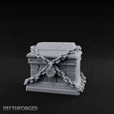 Chain-Crossed Rune-Banded Stone Treasure Chest gallery 1