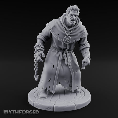 Chain Dangling Human Cultist Miniature for Dungeons and Dragons, Pathfinder or other TTRPGs