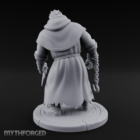 Chain Dangling Human Cultist Miniature for Dungeons and Dragons, Pathfinder or other TTRPGs