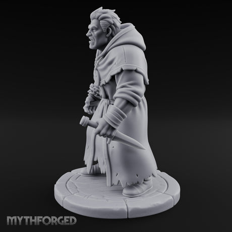 Chain Dangling Human Cultist Miniature for Dungeons and Dragons, Pathfinder or other TTRPGs
