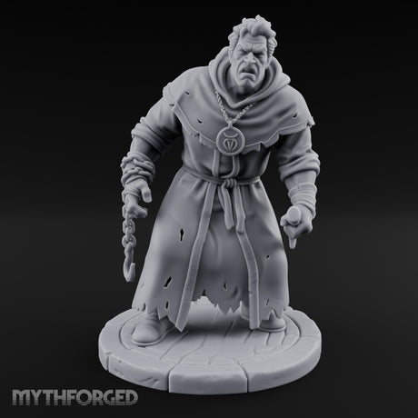 Chain Dangling Human Cultist Miniature for Dungeons and Dragons, Pathfinder or other TTRPGs