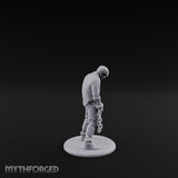 Chain Dragging Human Prisoner Miniature for Dungeons and Dragons, Pathfinder or other TTRPGs