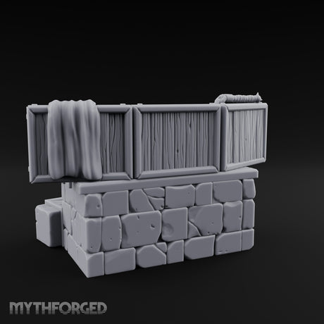 Chain-Hung Morningstar-Topped Armory Workshop Workbench Miniature for Dungeons and Dragons, Pathfinder or other TTRPGs
