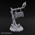 Chain-Hung Skull-Littered Dead Tree Notice Board Miniature for Dungeons and Dragons, Pathfinder or other TTRPGs