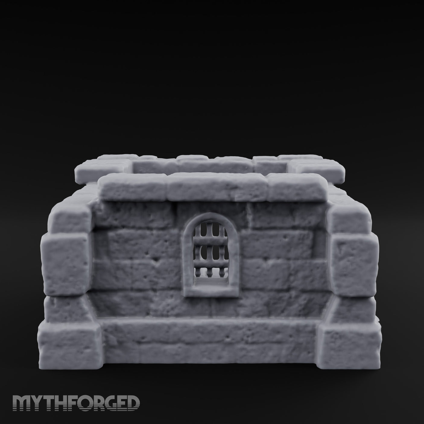 Chain-Locked Rubble-Strewn Dungeon Portcullis Wall Miniature for Dungeons and Dragons, Pathfinder or other TTRPGs