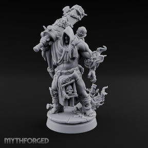 Chain Wrapped Crushing Human Monk Miniature for Dungeons and Dragons, Pathfinder or other TTRPGs