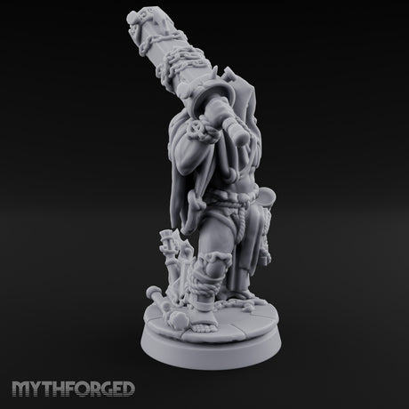 Chain Wrapped Crushing Human Monk Miniature for Dungeons and Dragons, Pathfinder or other TTRPGs