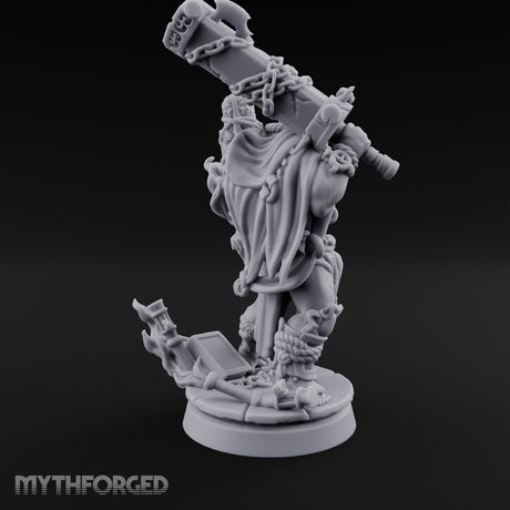 Chain Wrapped Crushing Human Monk Miniature for Dungeons and Dragons, Pathfinder or other TTRPGs