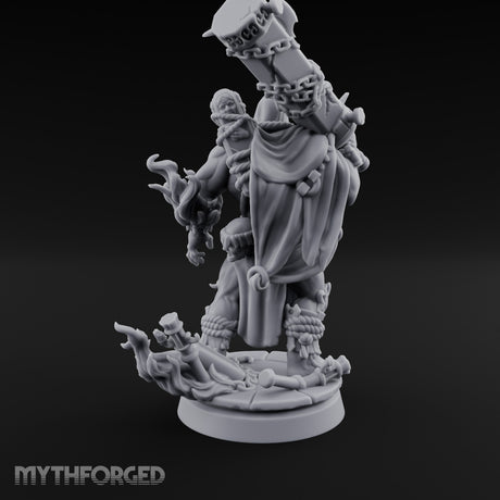 Chain Wrapped Crushing Human Monk Miniature for Dungeons and Dragons, Pathfinder or other TTRPGs