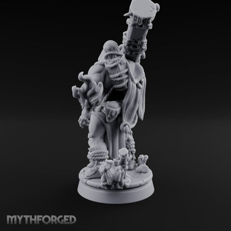 Chain Wrapped Crushing Human Monk Miniature for Dungeons and Dragons, Pathfinder or other TTRPGs