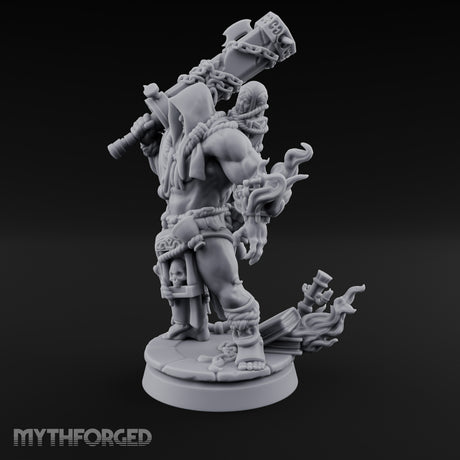 Chain Wrapped Crushing Human Monk Miniature for Dungeons and Dragons, Pathfinder or other TTRPGs