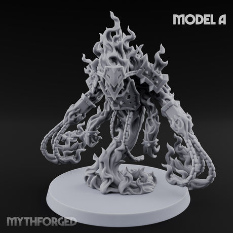 Chain Flailing Chained Elemental A Miniature for Dungeons and Dragons, Pathfinder or other TTRPGs