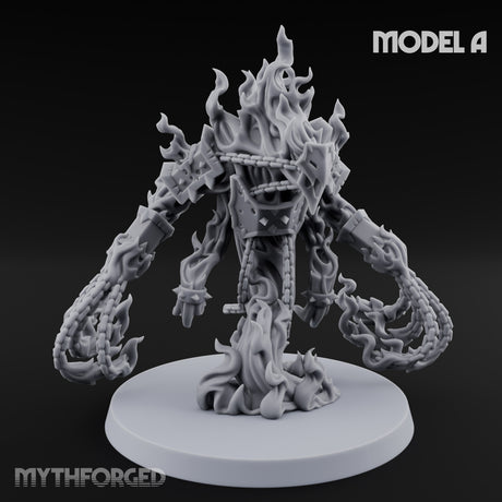 Chain Flailing Chained Elementals Miniature for Dungeons and Dragons, Pathfinder or other TTRPGs