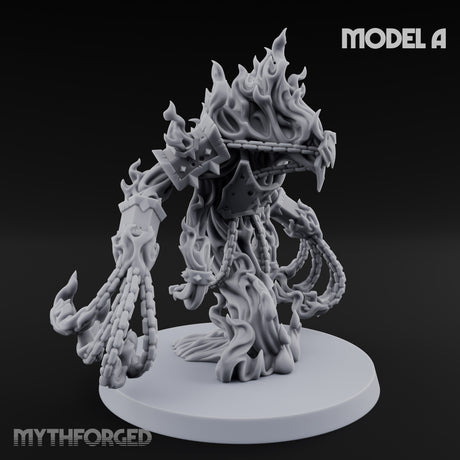Chain Flailing Chained Elementals Miniature for Dungeons and Dragons, Pathfinder or other TTRPGs