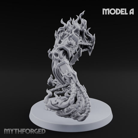 Chain Flailing Chained Elemental A Miniature for Dungeons and Dragons, Pathfinder or other TTRPGs