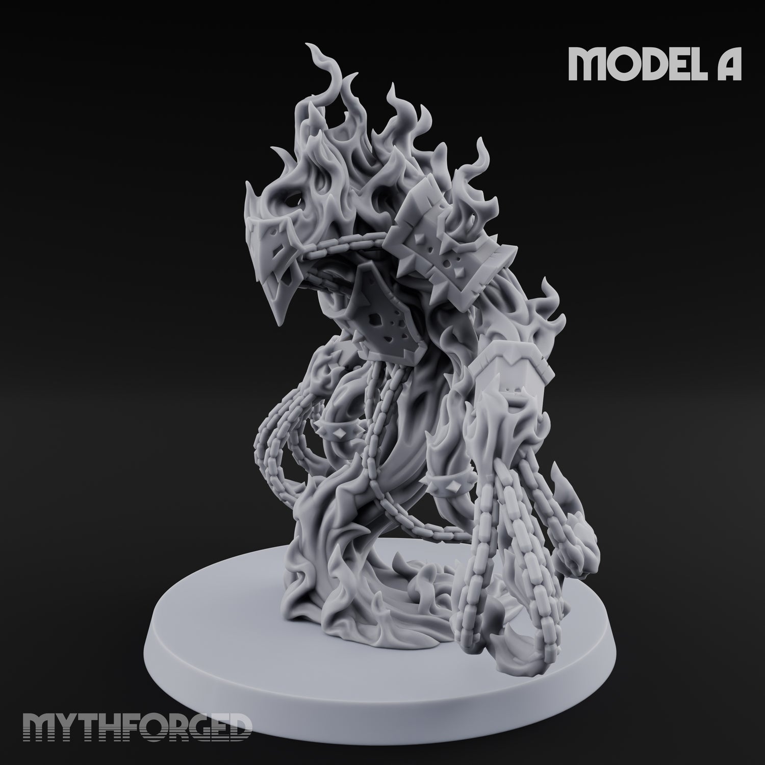 Chain Flailing Chained Elemental A Miniature for Dungeons and Dragons, Pathfinder or other TTRPGs