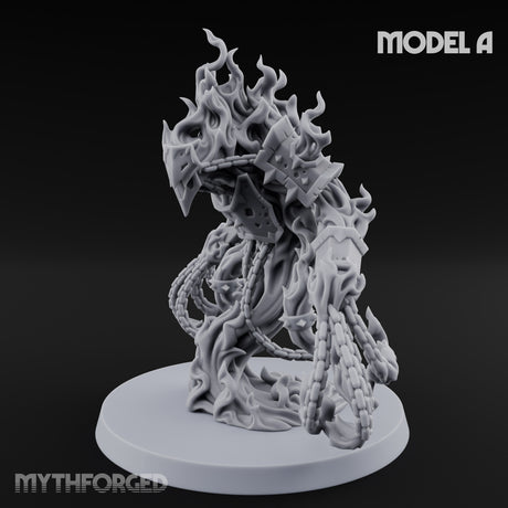 Chain Flailing Chained Elemental A Miniature for Dungeons and Dragons, Pathfinder or other TTRPGs