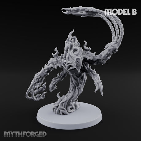 Chain Flailing Chained Elementals Miniature for Dungeons and Dragons, Pathfinder or other TTRPGs